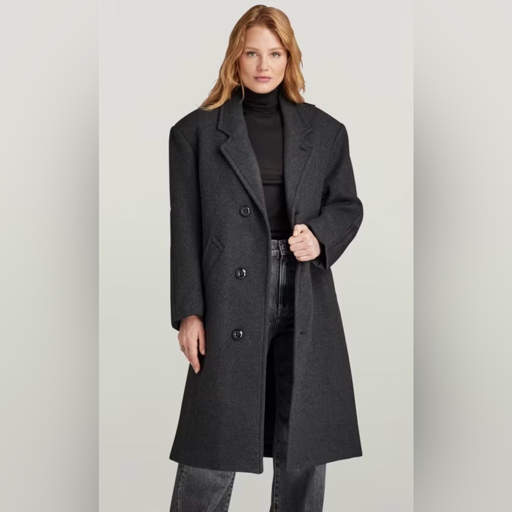 G-Star Raw Women’s Sz XS Premium Long Oversized Wool Coat NEW